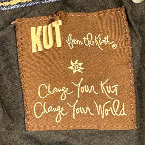 Kut Jeans Wm's Denim Jeans Sz 20W, 5 Pkt Katy, Boyfriend, Dk Blue, Distressed - Picture 4 of 9